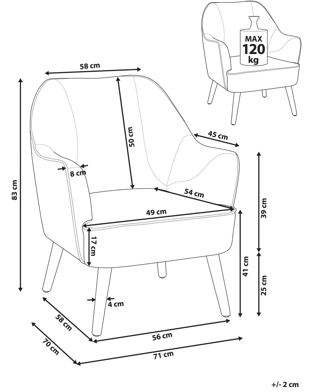 Nojatuolit<Beliani Nojatuoli Kankainen Harmaa Loken