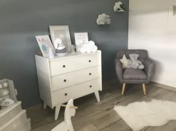 Best Sale Beliani Nojatuoli Kankainen Harmaa Melby