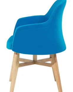 Discount Beliani Nojatuoli Kankainen Sininen Ystad