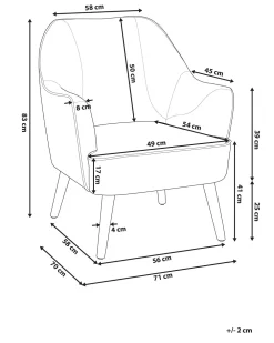 Outlet Beliani Nojatuoli Kankainen Tummansininen Loken