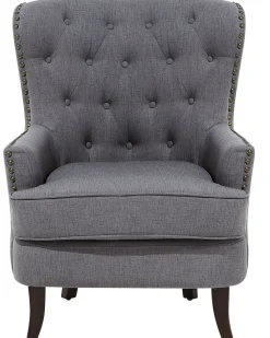 Nojatuolit<Beliani Nojatuoli Kankainen Tummanharmaa Viborg Ii