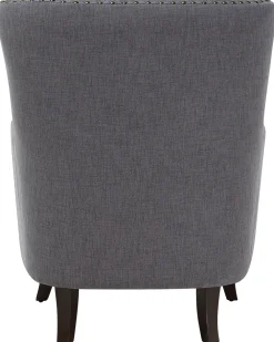 Nojatuolit<Beliani Nojatuoli Kankainen Tummanharmaa Viborg Ii