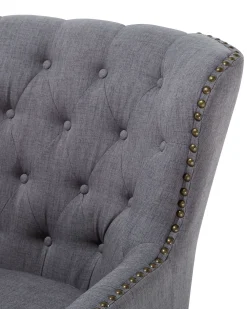 Nojatuolit<Beliani Nojatuoli Kankainen Tummanharmaa Viborg Ii