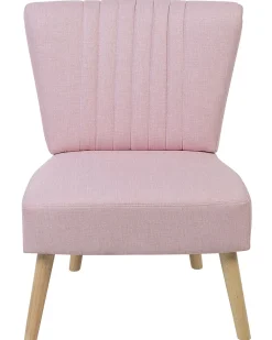 Best Sale Beliani Nojatuoli Kankainen Vaaleanpunainen Vaasa