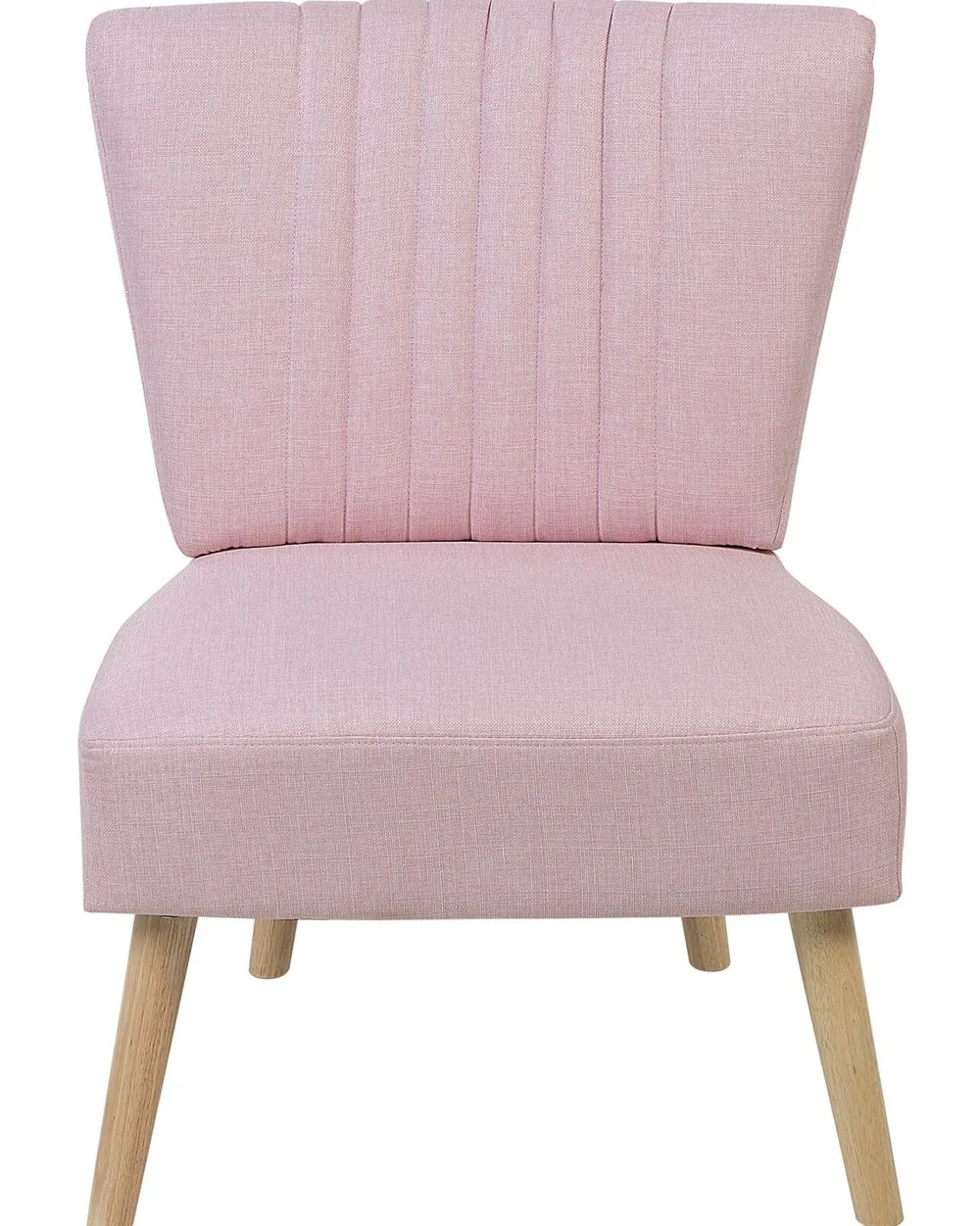 Best Sale Beliani Nojatuoli Kankainen Vaaleanpunainen Vaasa