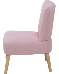 Best Sale Beliani Nojatuoli Kankainen Vaaleanpunainen Vaasa