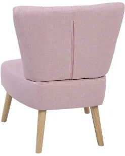 Best Sale Beliani Nojatuoli Kankainen Vaaleanpunainen Vaasa