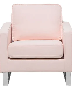 Store Beliani Nojatuoli Kankainen Vaaleanpunainen Vind