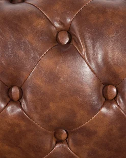 Outlet Beliani Nojatuoli Keinonahka Kullanruskea Chesterfield