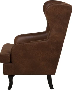 Cheap Beliani Nojatuoli Keinonahka Ruskea Alta