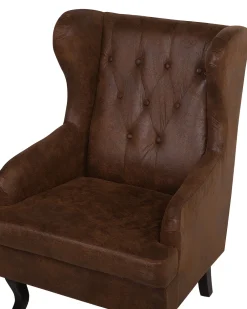 Cheap Beliani Nojatuoli Keinonahka Ruskea Alta