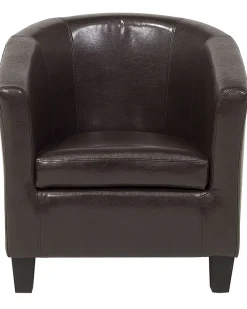 Nojatuolit<Beliani Nojatuoli Keinonahka Ruskea Borwick