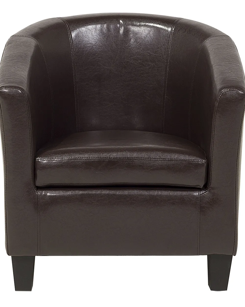 Nojatuolit<Beliani Nojatuoli Keinonahka Ruskea Borwick