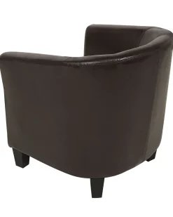 Nojatuolit<Beliani Nojatuoli Keinonahka Ruskea Borwick