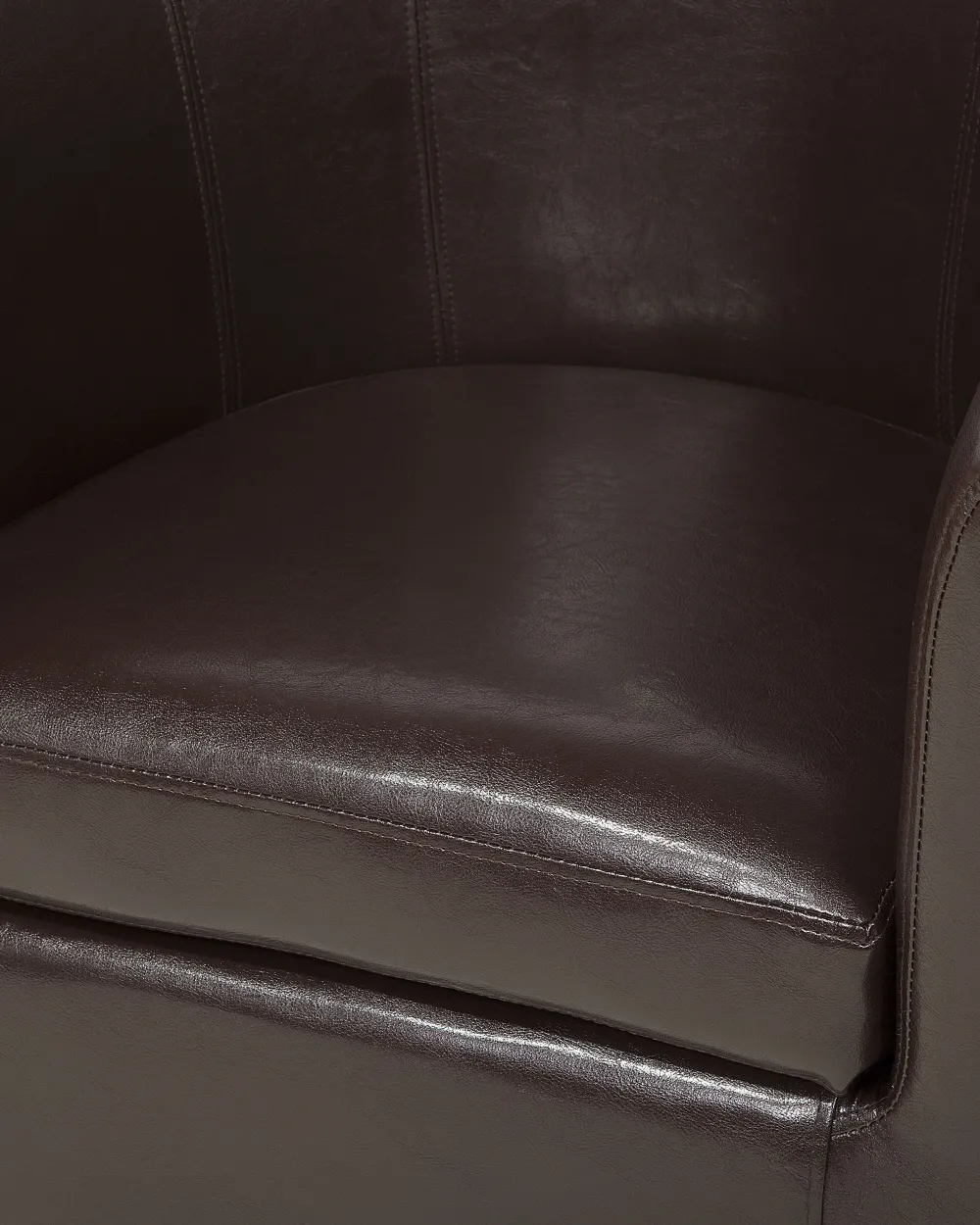 Nojatuolit<Beliani Nojatuoli Keinonahka Ruskea Borwick