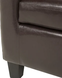 Nojatuolit<Beliani Nojatuoli Keinonahka Ruskea Borwick