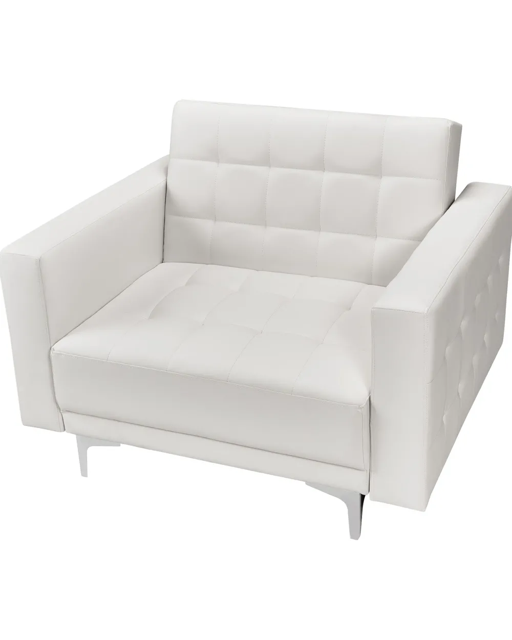 Nojatuolit<Beliani Nojatuoli Keinonahka Valkoinen Aberdeen