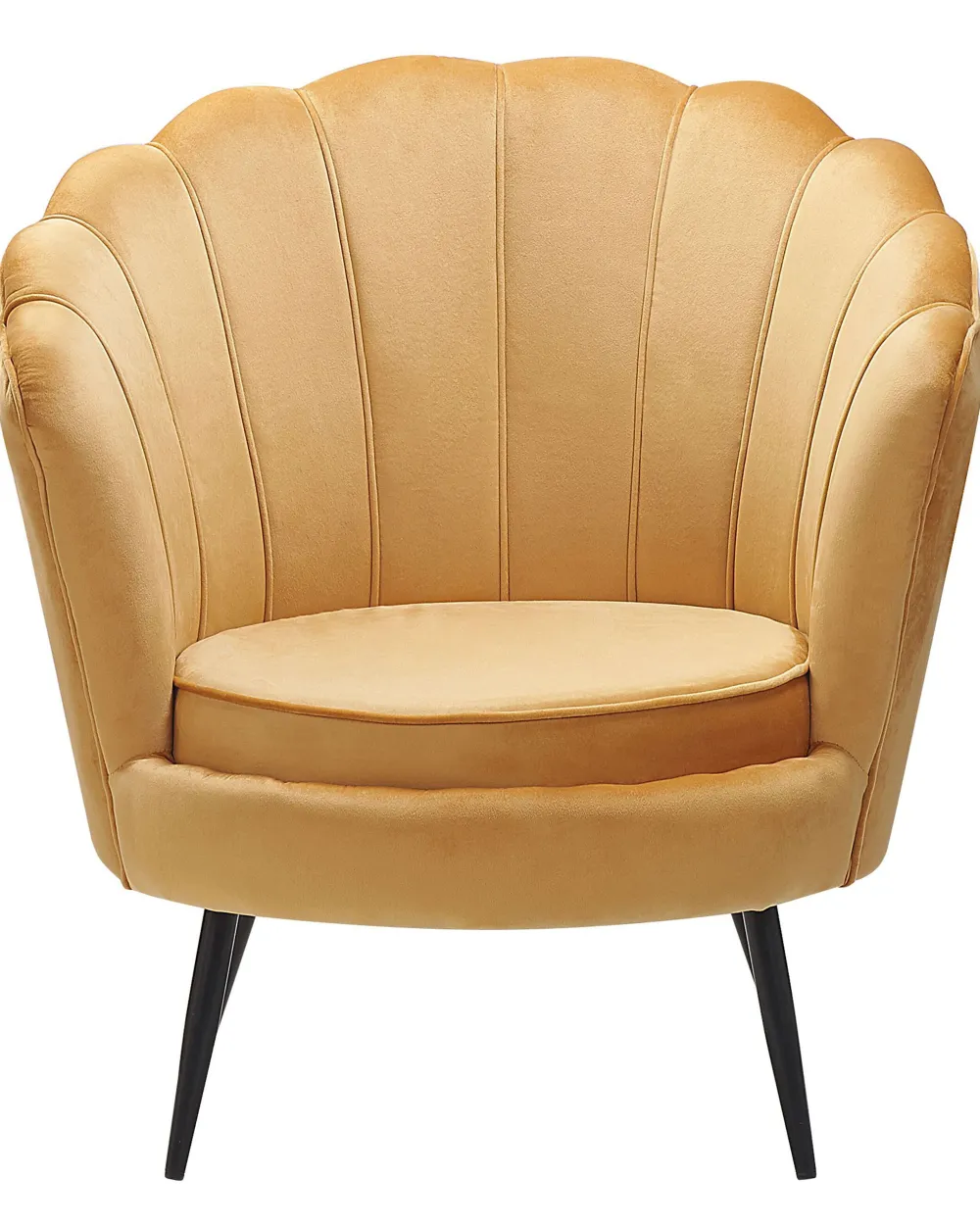 Nojatuolit<Beliani Nojatuoli Keltainen Sametti Lovikka