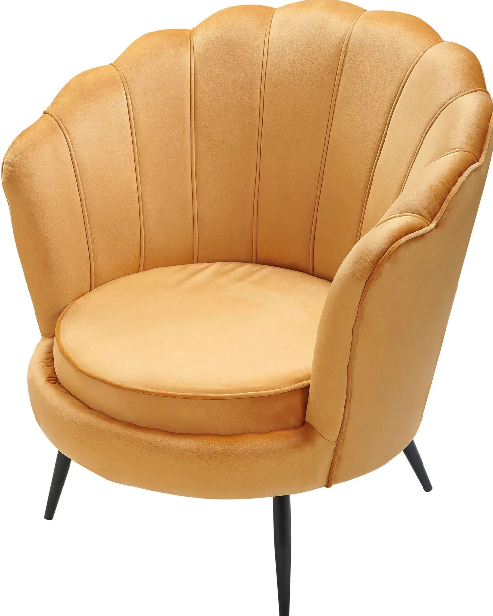 Nojatuolit<Beliani Nojatuoli Keltainen Sametti Lovikka