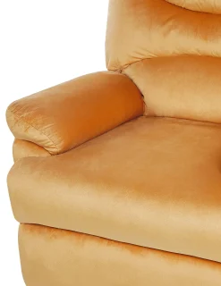 Nojatuolit<Beliani Nojatuoli Keltainen Sametti Eslov