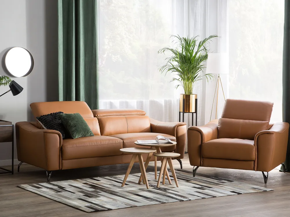 Nojatuolit<Beliani Nojatuoli Nahkainen Ruskea Narwik