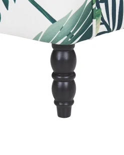 Shop Beliani Nojatuoli Rahilla Lehtikuviollinen Vihrea Sandset