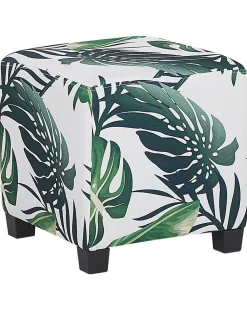 Shop Beliani Nojatuoli Rahilla Lehtikuviollinen Vihrea Sandset