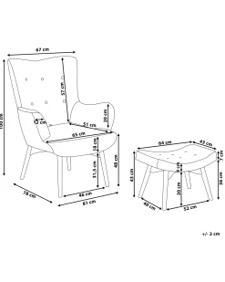 Clearance Beliani Nojatuoli Rahilla Sametti Tummansininen Vejle