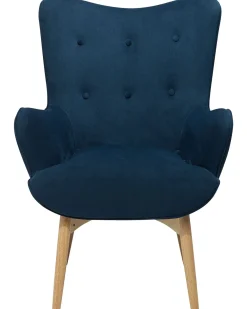 Clearance Beliani Nojatuoli Rahilla Sametti Tummansininen Vejle