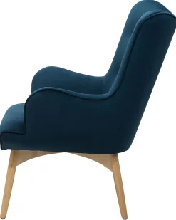 Clearance Beliani Nojatuoli Rahilla Sametti Tummansininen Vejle