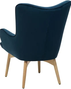 Clearance Beliani Nojatuoli Rahilla Sametti Tummansininen Vejle