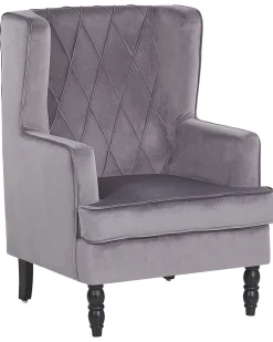 Online Beliani Nojatuoli Rahilla Samettinen Harmaa Sandset