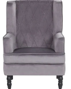 Online Beliani Nojatuoli Rahilla Samettinen Harmaa Sandset