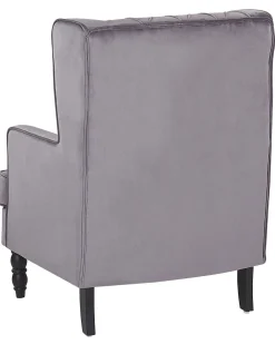 Online Beliani Nojatuoli Rahilla Samettinen Harmaa Sandset