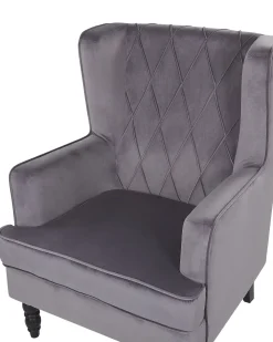 Online Beliani Nojatuoli Rahilla Samettinen Harmaa Sandset