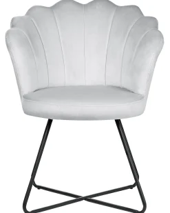 Nojatuolit<Beliani Nojatuoli Sametti Harmaa Lovelock