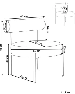 Outlet Beliani Nojatuoli Sametti Harmaa Alpha