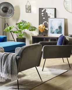 Online Beliani Nojatuoli Sametti Harmaa Narken