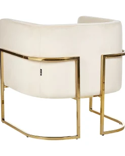 Nojatuolit<Beliani Nojatuoli Sametti Kermanvalkoinen Sirkka