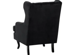 Cheap Beliani Nojatuoli Sametti Musta Alta