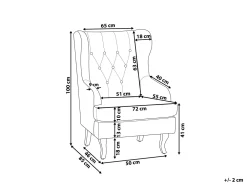 Cheap Beliani Nojatuoli Sametti Musta Alta