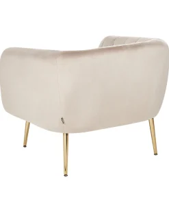 Nojatuolit<Beliani Nojatuoli Sametti Ruskeanharmaa Laconia