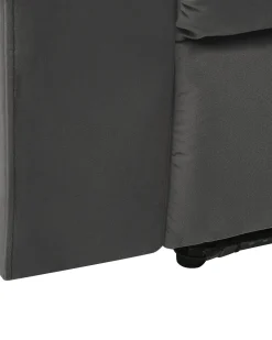 Online Beliani Nojatuoli Sametti Sahkosaadettava Tummanharmaa Bergen