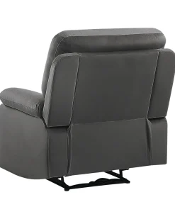 Online Beliani Nojatuoli Sametti Sahkosaadettava Tummanharmaa Bergen