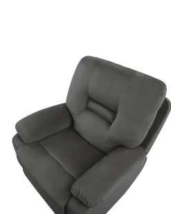 Online Beliani Nojatuoli Sametti Sahkosaadettava Tummanharmaa Bergen