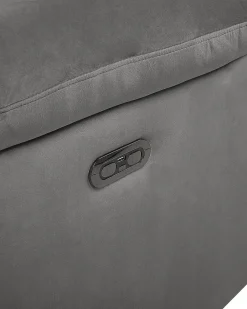 Online Beliani Nojatuoli Sametti Sahkosaadettava Tummanharmaa Bergen