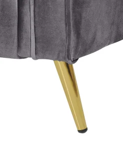 Nojatuolit<Beliani Nojatuoli Sametti Tummanharmaa Vietas