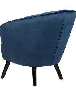 Nojatuolit<Beliani Nojatuoli Sametti Tummansininen Dala