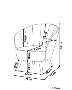 Nojatuolit<Beliani Nojatuoli Sametti Tummansininen Dala