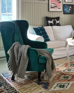 Best Beliani Nojatuoli Sametti Tummanvihrea Alta